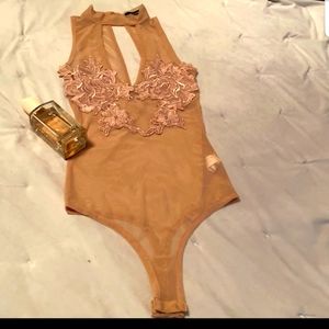 Revamped szXS sheer pink bodysuit